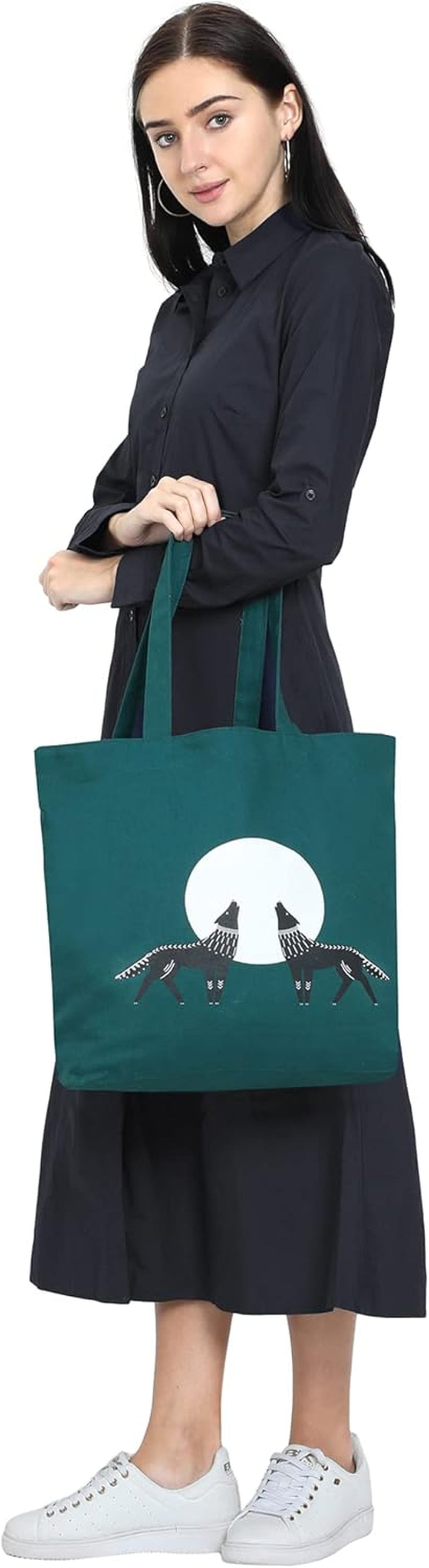 Tote Bag for Women, Zipper Tote Bag for Women Work with Pocket, Large Canvas Bag for Shopping, Beach, Yoga