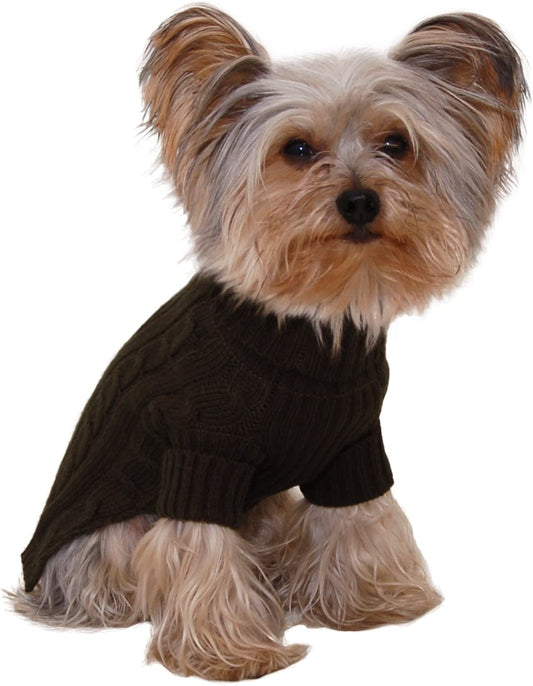 Turtleneck Dog Sweater Olive Green Size #10