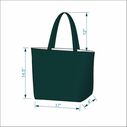 Tote Bag for Women, Zipper Tote Bag for Women Work with Pocket, Large Canvas Bag for Shopping, Beach, Yoga