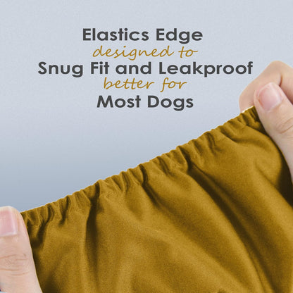 Washable Male Dog Belly Wrap - Pack of 3 - (Gold,Black,Grey,X-Small)